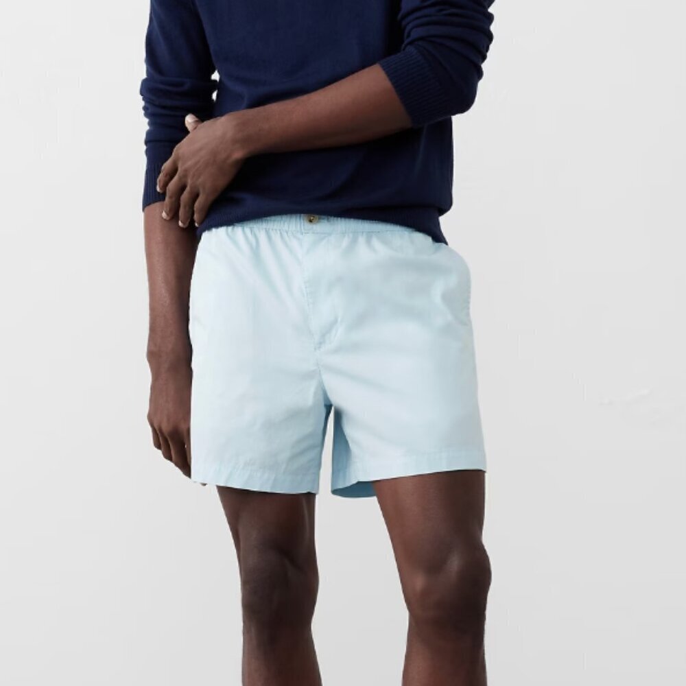 Banana Republic NWT Men's 5” Summerweight Chino Shorts in Light Shell Blue, 36